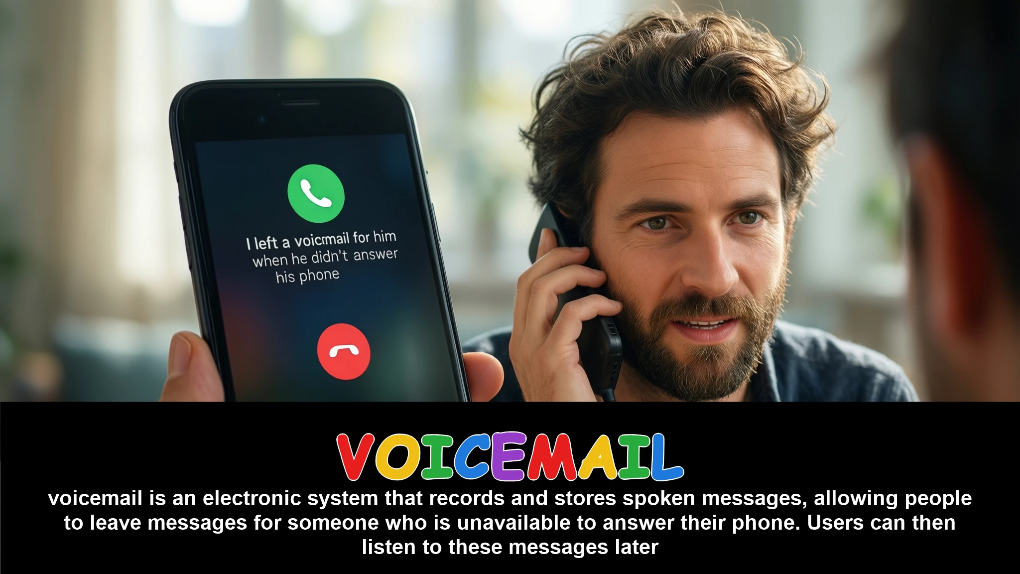 English Illustration for voicemail